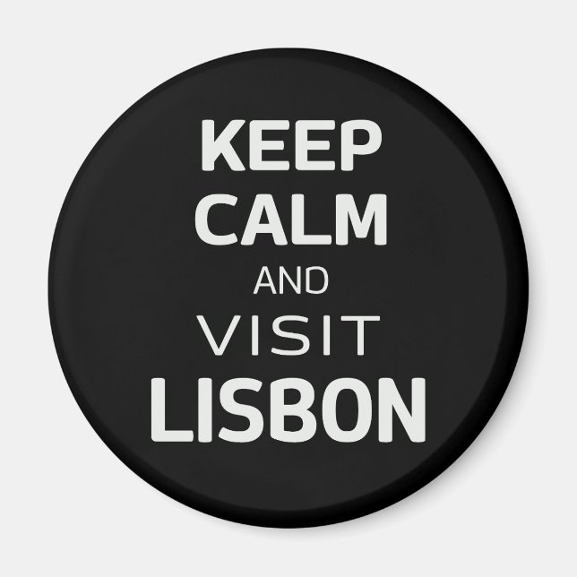 Imã Mantenha a calma e visite Lisboa (Frente)