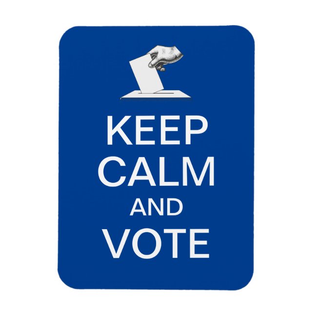 Ímã Mantenha a Calma e Vote 2026 (Vertical)