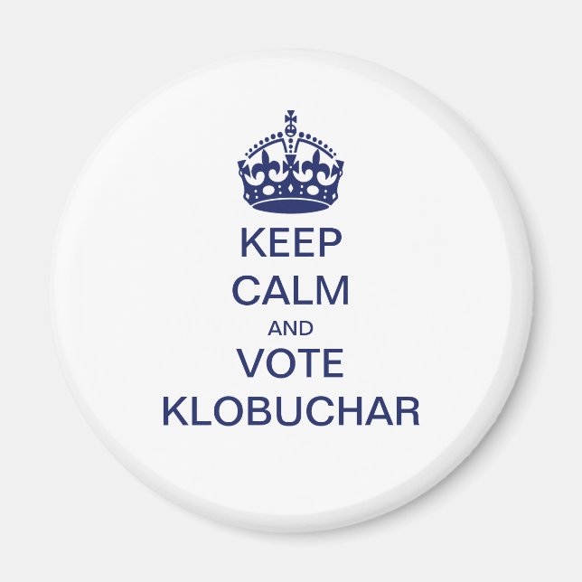 Imã Mantenha a calma e vote Klobuchar (Frente)