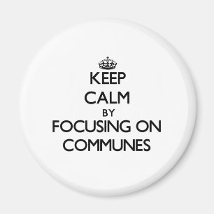 Imã Mantenha a calma focalizando em comunas