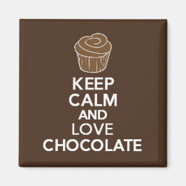 Imã Mantenha calma e ame Ímaco de chocolate