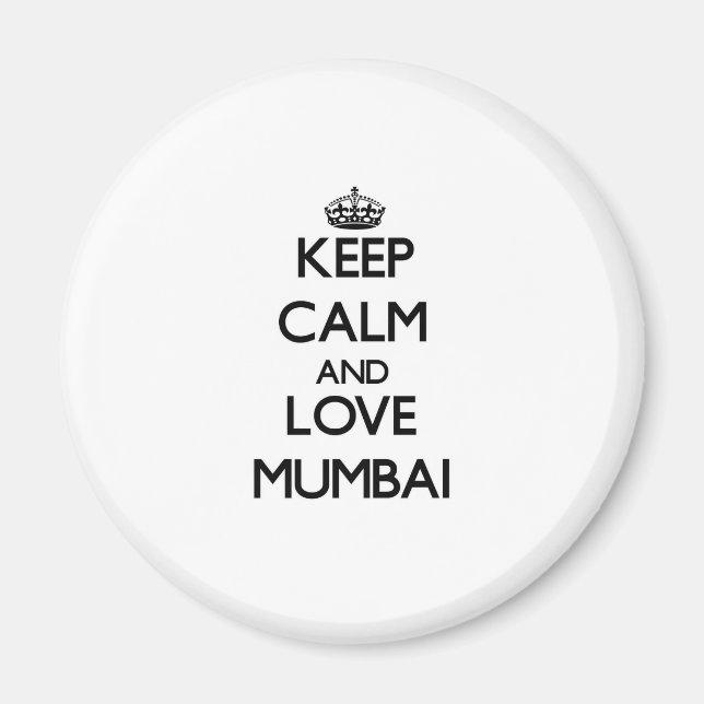 Imã Mantenha calma e ame Mumbai (Frente)