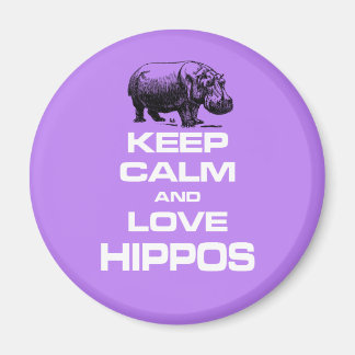Imã Mantenha Calma e Amor Hippos Hippotamus Divorcioso