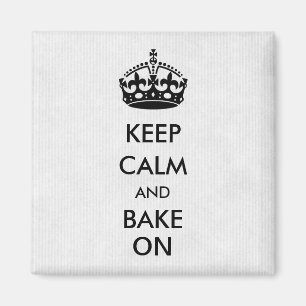 Imã Mantenha calma e Assar no white Kraft