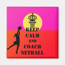 Imã Mantenha Calma E Coach Netball