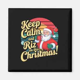 Imã Mantenha Calma E Riz Neste Natal Com Papais noeis 