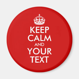 Imã Mantenha calma e seu texto