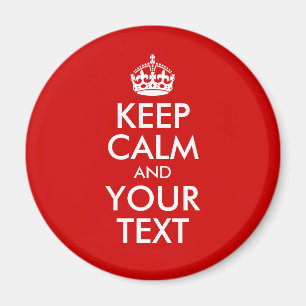 Imã Mantenha calma e seu texto