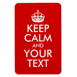 Ímã Mantenha calma e seu texto