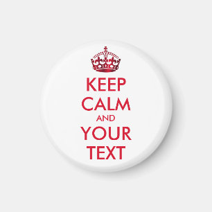 Imã MANTENHA CALMA E SEU TEXTO - texto personalizado