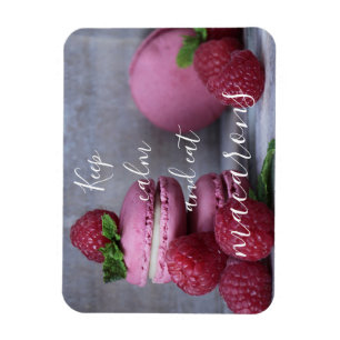 Ímã Mantenha calmo e coma Macarons