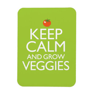 Ímã Mantenha calmo e cresça vegetarianos