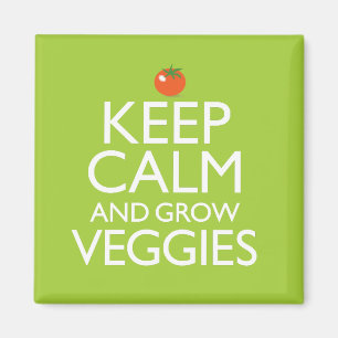 Imã Mantenha calmo e cresça vegetarianos