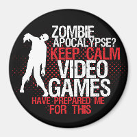 Mantenha Calmo Zombie Apocalypse Engraçado Magneta