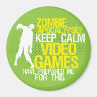 Mantenha Calmo Zombie Apocalypse Engraçado Magneta
