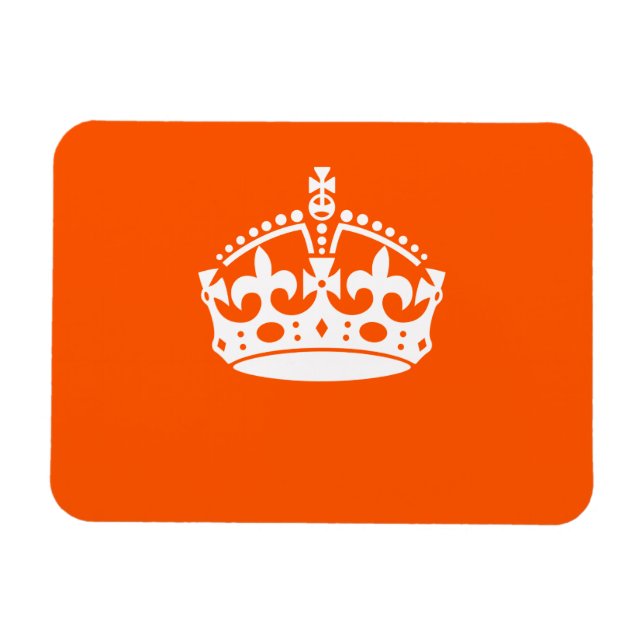 Ímã Mantenha o CALM CROWN em Laranja Personalizar isso (Horizontal)