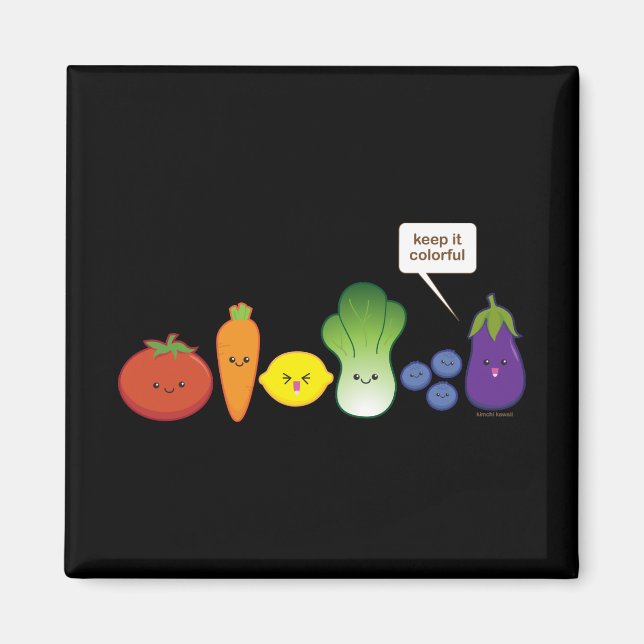 Imã Mantenha-o colorido (Design simples) (Frente)