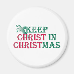 Imã Mantenha o cristo no Natal - cruz