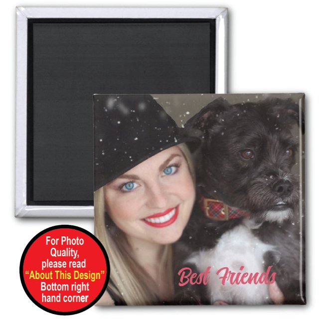 Imã Mantenha o Magnet dos Melhores Amigos com Foto (Criador carregado)