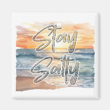 Mantenha o Salty Sunset Beach Magnet