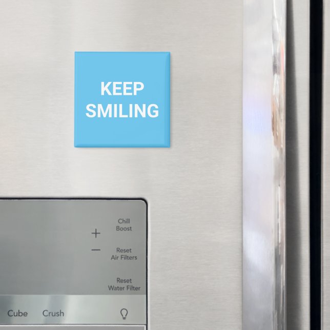 Imã Mantenha o Smiling, céu azul, branco Magnet (In Situ (Fridge))