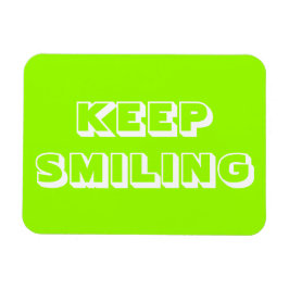 Ímã Mantenha o sorriso, verde-cartreuse branco