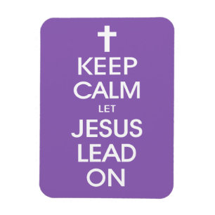Ímã Mantenha-Se Calmo, Deixe Jesus Seguir-Se - Religi