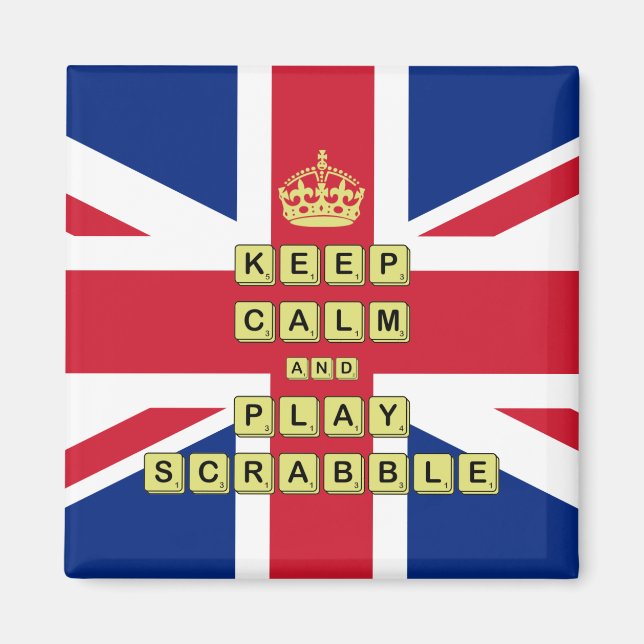 Imã Mantenha-Se Calmo E Jogue Jogos De Conselho (Frente)