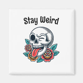 Imã Mantenha-se estranho no crânio retrô