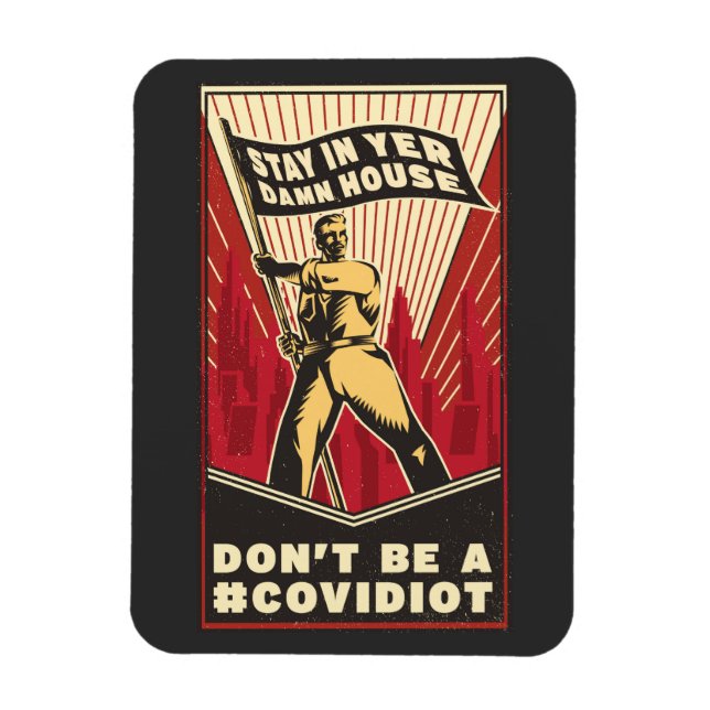 Ímã MANTENHA-SE NO Íman DA CASA (Vertical)