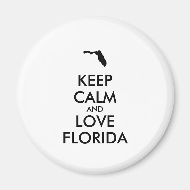 Imã MANTER CALM e AMAR FLORIDA personalizável (Frente)