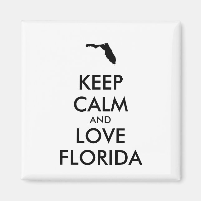 Imã MANTER CALM e AMAR FLORIDA personalizável (Frente)