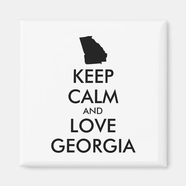 Imã MANTER CALMA E AMAR GEÓRGIA personalizáveis (Frente)