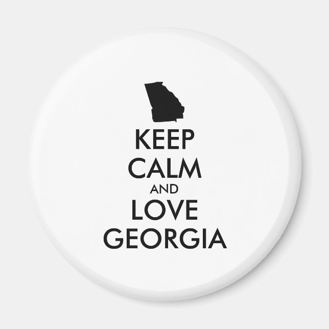 Imã MANTER CALMA E AMAR GEÓRGIA personalizáveis (Frente)