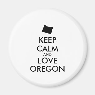 Imã Manter calmo e amor personalizáveis OREGON