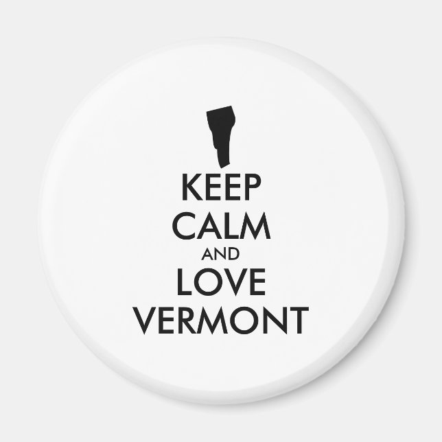 Imã MANTER CALMO e AMOR personalizáveis VERMONT (Frente)