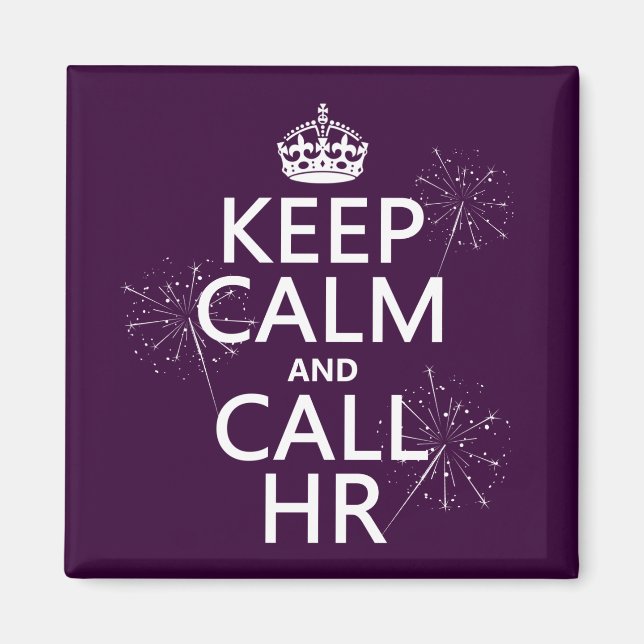 Imã Manter Calmo e Chamar HR (qualquer cor) (Frente)