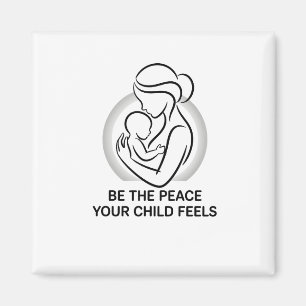 Imã Mantra Minimalista para Mãe e Bebê Calmos