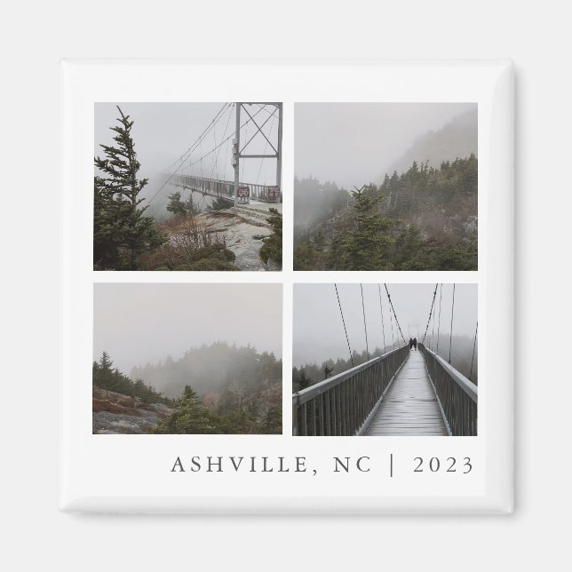 Imã Manutenção de Férias Personalizadas de Colagem de  (Frente)