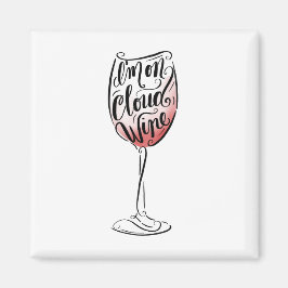 Imã Mão amarrada e ilustrada Estou em Vinho de Nuvem