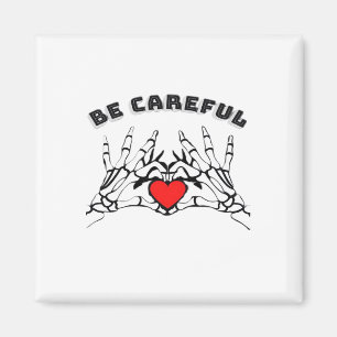 Imã Mão De Esqueleto Com Cardíaco Clássico