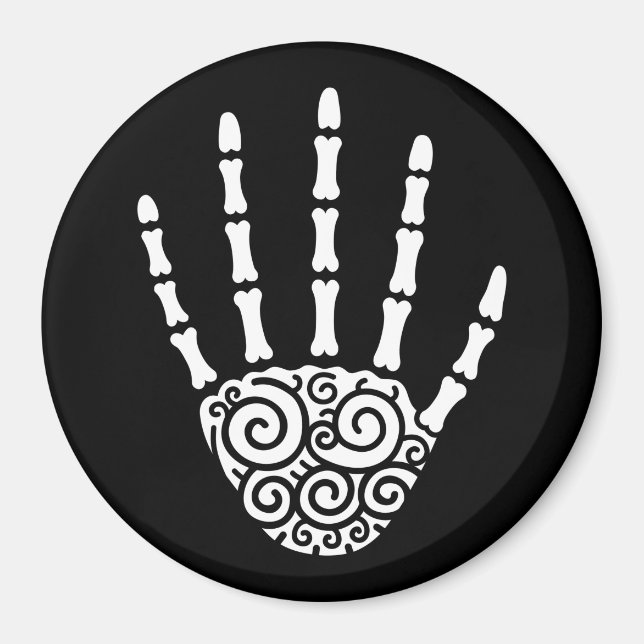 Imã Mão de Esqueleto Espiral (Frente)