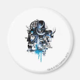 Imã Mão Preta - Colagem Azul