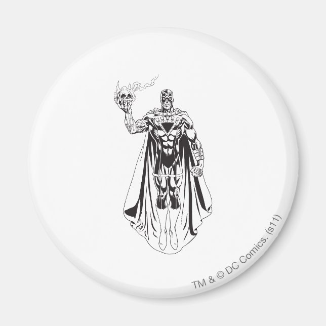 Imã Mão Preta com Caveira 3 (Frente)