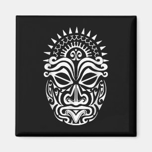 Imã Maori Polynésia Tattoo Haka Dance Face Mask Head