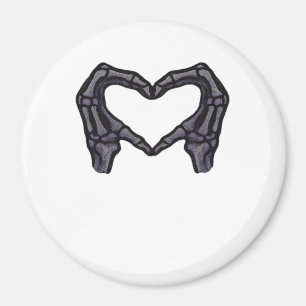 Imã Mãos De Esqueleto Formando Coração