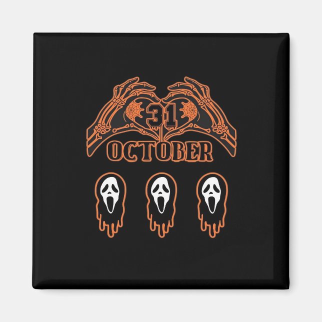 Imã Mãos De Esqueleto Para O Halloween Clássico (Frente)