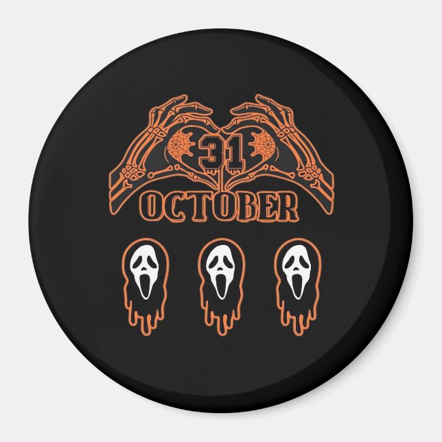 Imã Mãos De Esqueleto Para O Halloween Clássico (Frente)