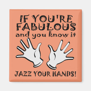 Imã Mãos de Jazz Fabulosas Ímã de Geladeira Divertido