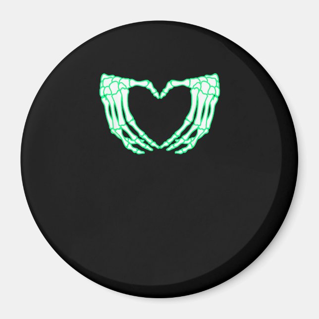 Imã Mãos do Esqueleto, Coração, Figurino de Halloween  (Frente)